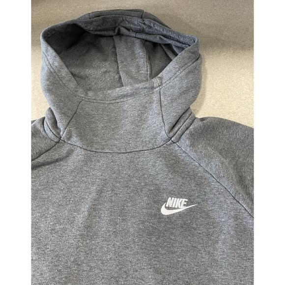 Nike Sportswear Essential Women’s XL Gray Funnel-Neck Fleece Pullover Hoodie - Picture 6 of 8